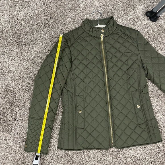 Faded Glory Quilted Army Green Jacket- EXCELLENT CONDITION sz Small - Picture 5 of 8